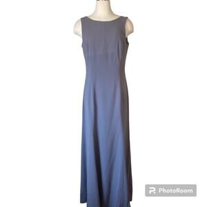 Dessy Collection NWT Bridesmaid Crepe Trumpet Skirt Charcoal Gray Dress Size 12